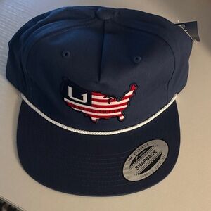Huk Fishing Navy Blue USA Snapback Hat